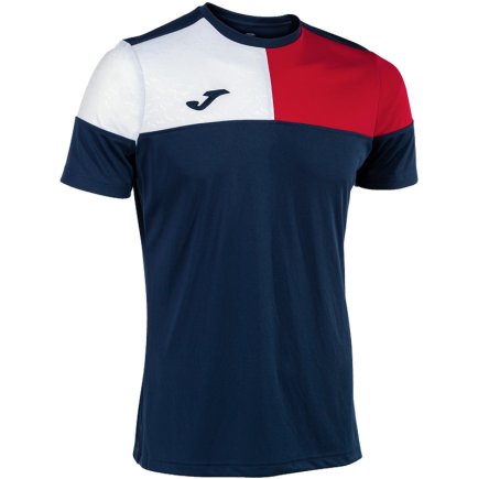 Футболка Joma MANGA CORTA CREW V 103084.336 цвет: темно-синий/красный