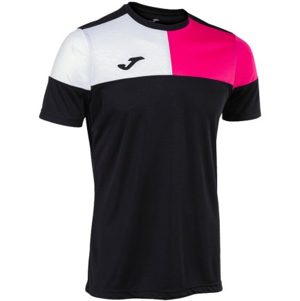 Футболка Joma MANGA CORTA CREW V 103084.105 цвет: черный/розовый