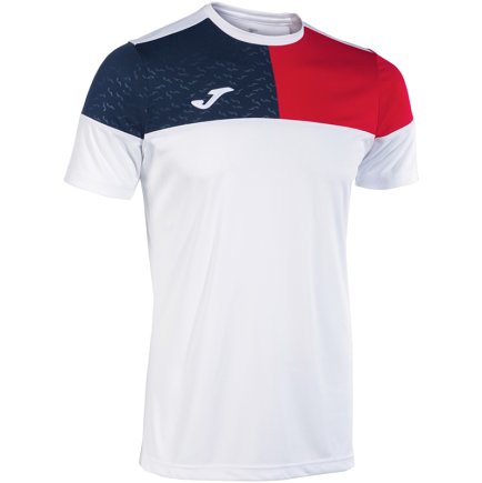 Футболка Joma MANGA CORTA CREW V 103084.206 цвет: белый/красный