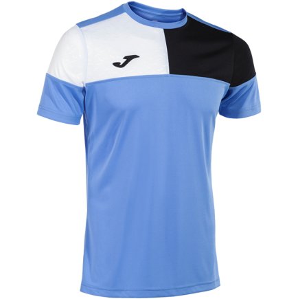 Футболка Joma MANGA CORTA CREW V 103084.371 цвет: голубой/черный