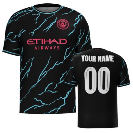 Футболка Manchester City (Манчестер Сити, Ман Сити) 2023-2024 игровая/повседневная 12228901 цвет: черный