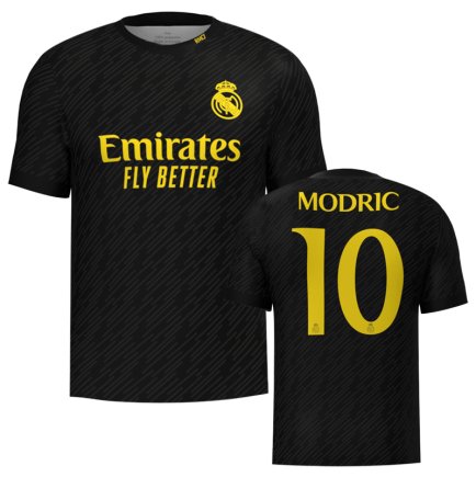 Футболка Реал Мадрид Модрич 10 (Real Madrid Modric 10) 2023-2024 игровая/повседневная 13220801 цвет: черный