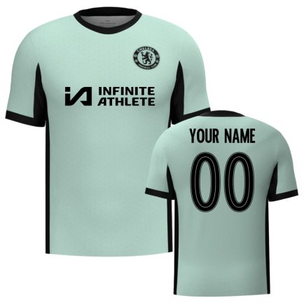 Футболка Chelsea (Челси) 2023-2024 игровая/повседневная 13225220 цвет: ментоловый