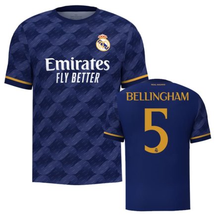 Нова Футболка Реал Мадрид Беллингем 5 (Bellingham 5) 2023-2024 ігрова/повсякденна 13227712 колiр: темно-синій