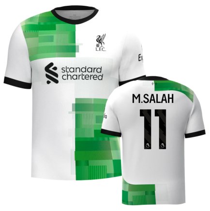 Новая Футболка Ливерпуль М. Салах 11 (Liverpool M. Salah 11) 2023-2024 игровая/повседневная 13228710 цвет: белый