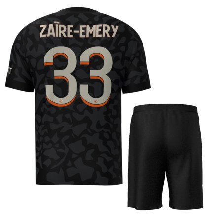 Футбольная форма ПСЖ Заири-Эмери 11 (PSG Zaïre-Emery 11) 2023-2024 игровая/повседневная 13229601 цвет: черный