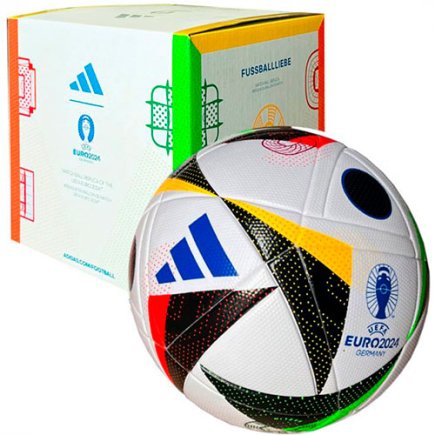 Мяч футбольный Adidas EURO24 LEAGUE BOX FUSSBALLLIEBE IN9369 размер 4