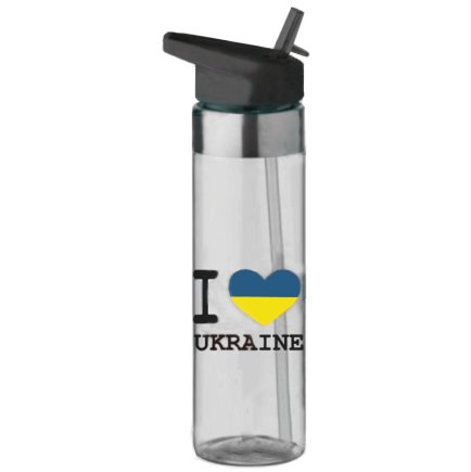 Пляшка для води пластикова I love Ukraine 650 мл
