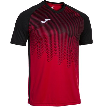 Футболка ігрова Joma TIGER VI 103679.601 колір: чорний/червоний