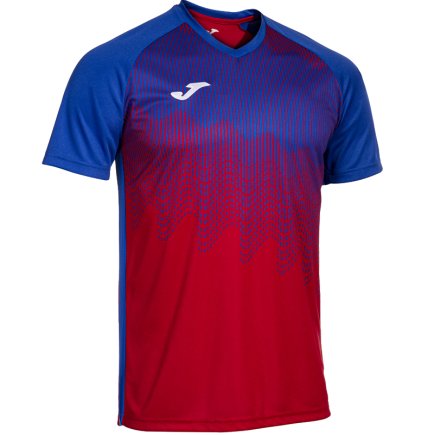 Футболка ігрова Joma TIGER VI 103679.607 колір: синій/червоний