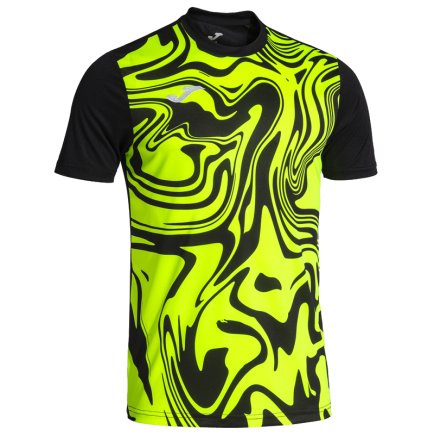 Футболка ігрова Joma LION II 103729.121 колір: чорний/жовтий