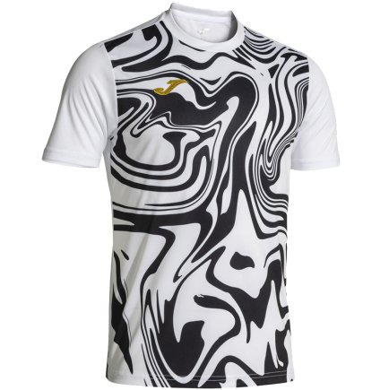 Футболка ігрова Joma LION II 103729.201 колір: білий/чорний