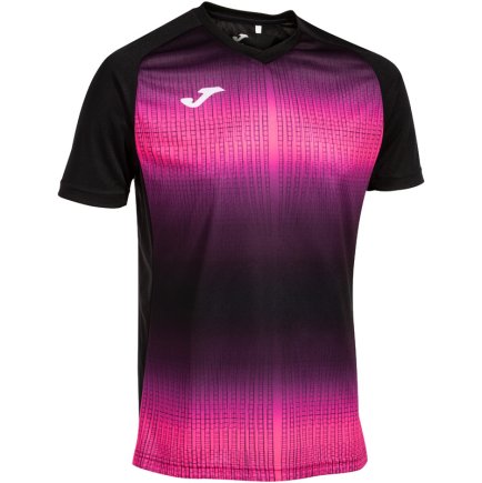Футболка ігрова Joma TIGER V 103235.118 колір: рожевий/чорний