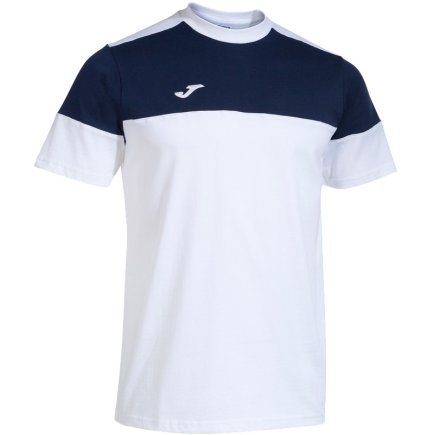 Футболка Joma MANGA CORTA CREW V 103296.203 цвет: белый/темно-синий