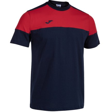Футболка Joma MANGA CORTA CREW V 103296.336 цвет: темно-синий/красный