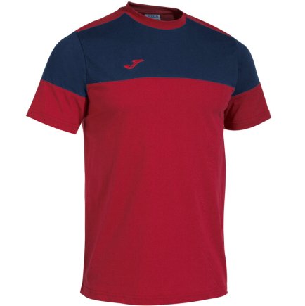 Футболка Joma MANGA CORTA CREW V 103296.603 цвет: красный/темно-синий