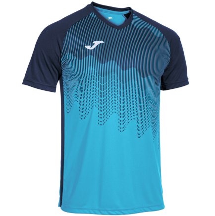 Футболка ігрова Joma TIGER VI 103679.013 колір: темно-синій/блакитний