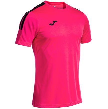 Футболка Joma MANGA CORTA OLIMPIADA 103245.501 колір: рожевий/чорний