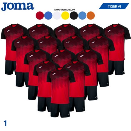 Футбольная форма Joma Tiger VІ SET - 15 шт