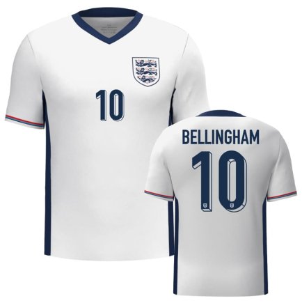 Нова Футболка збірна Англії Беллінгем 10 (Bellingham 10) 2024-2025 ігрова/повсякденна 14229410 колiр: білий