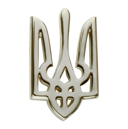 Значок Трезубец серебро