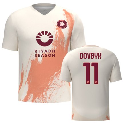 Новая Футболка Рома Довбик 11 (Roma Dovbyk 11) 2024-2025 игровая/повседневная 15222110 цвет: белый
