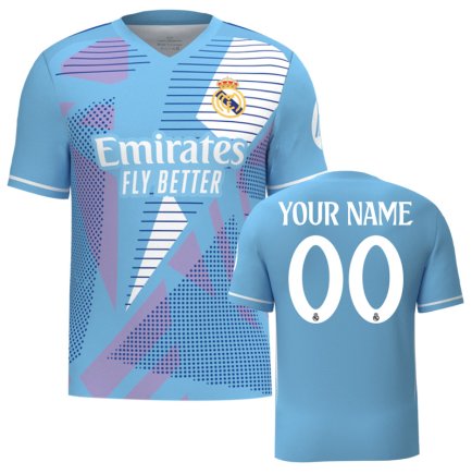 Новая Вратарская футболка Real Madrid (Реал Мадрид) 2024-2025 игровая/повседневная 15227911 цвет: голубой