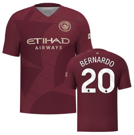 Футболка Манчестер Сити Бернарду 20 (Manchester City Bernardo 20) 2024-2025 игровая/повседневная 15229316 цвет: бордовый