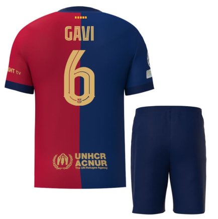 Футбольная форма Барселона Гави 6 (Barcelona Gavi 6) 2024-2025 игровая/повседневная 15221912 цвет: темно-синий