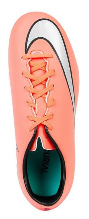 Бутсы Nike JR Mercurial VICTORY V FG 651634-803 цвет: оранжевый/стальной детские