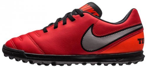 Сороконожки Nike JR Tiempox Rio III TF детские 819197-608 цвет: красный/оранжевый (официальная гарантия)