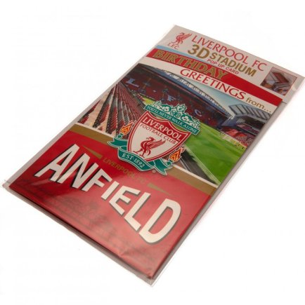 Поздравительная открытка Liverpool FC Pop-Up Birthday Card