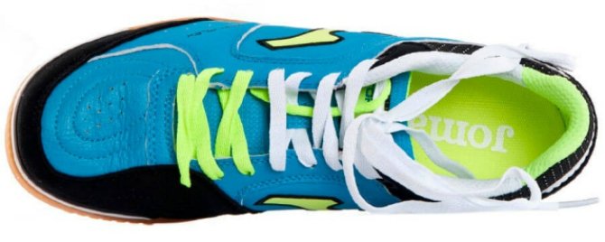 Взуття для залу (футзалки) Joma TOP FLEX 505 TOPS.505.PS колір: блакитний/чорний/салатовий (офіційна гарантія)