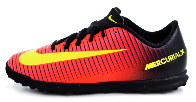 Сороконіжки Nike JR Mercurialx Vortex III TF 831954-870 дитячі колір: червоний/чорний/жовтий (офіційна гарантія)