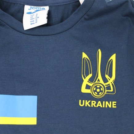 Футболка игровая Joma сборной Украины ФФУ AT101347A339 цвет: темно-синий/желтый