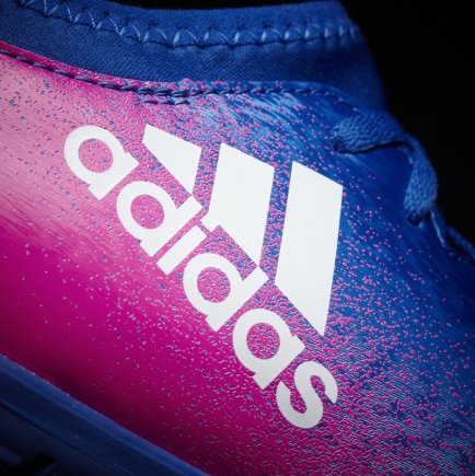 Сороконожки Adidas X 16.3 TF J BB5714 детские цвет: голубой/розовый (официальная гарантия)