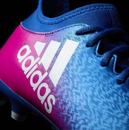 Бутси Adidas X 16.3 FG BB5641 колір: блакитний/рожевий (Офіційна гарантія)