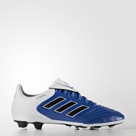 Бутсы Adidas Copa 17.4 FxG J BA9734 детские цвет: голубой/черный/белый (официальная гарантия)