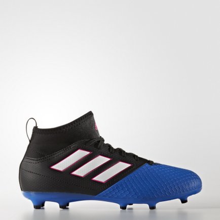 Бутсы Adidas ACE 17.3 FG J BA9234 детские цвет: голубой/черный/белый (официальная гарантия)