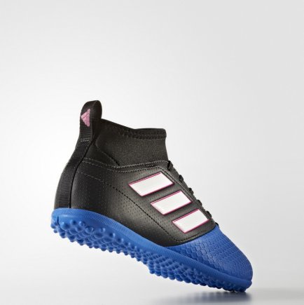 Сороконожки Adidas ACE 17.3 TF J BA9223 детские цвет: голубой/черный/белый (официальная гарантия)