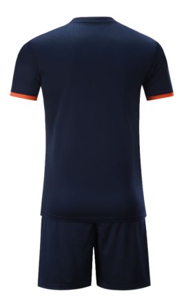 Футбольная форма Europaw mod № 014 темно-сине-оранжевая