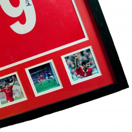 Футболка с автографом Ливерпуль Раш Liverpool F.C. Rush в рамке