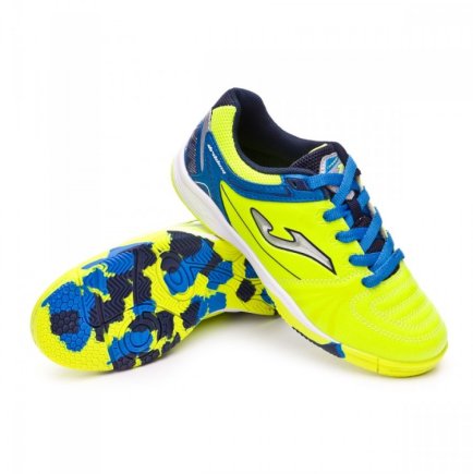 Обувь для зала (футзалки Джома) Joma DRIBLING 611 PS DRIJW.611.PS детские цвет: салатовый/оранжевый (официальная гарантия)