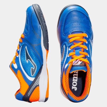 Обувь для зала (футзалки Джома) Joma DRIBLING DRIJS.904.IN детские цвет: синий/оранжевый