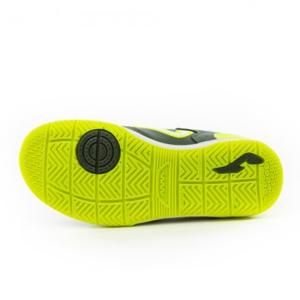 Обувь для зала (футзалки) Joma TOP FLEX JR 923 TOPJW.923.IN детские цвет: серый/салатовый (официальная гарантия)