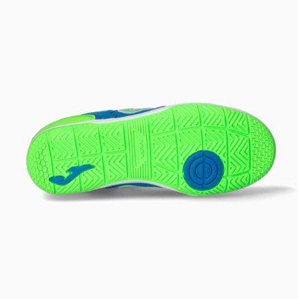 Обувь для зала (футзалки) Joma TOP FLEX JR 904 TOPJW.904.IN детские цвет: синий/салатовый (официальная гарантия)