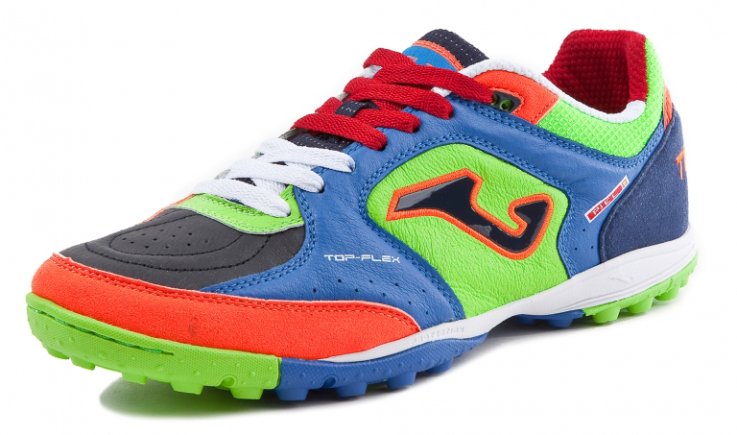 Сороконіжки Joma TOP FLEX 716 TOPS.716.TF колір: білий/блакитний/синій/помаранчевий (офіційна гарантія)
