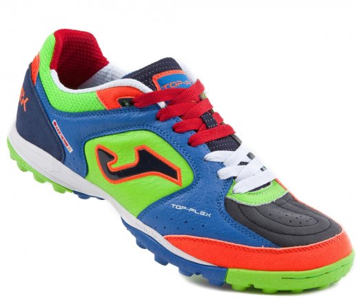 Сороконіжки Joma TOP FLEX 716 TOPS.716.TF колір: білий/блакитний/синій/помаранчевий (офіційна гарантія)
