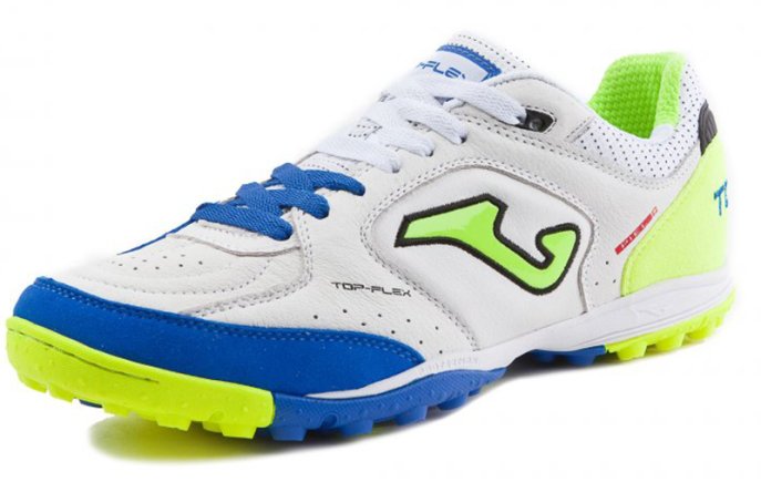 Сороконожки Joma TOP FLEX 702 TOPS.702.TF цвет: белый/синий/салатовый (официальная гарантия)