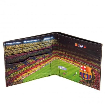 Кошелек кожаный с панорамным видом стадиона FC Barcelona Барселона